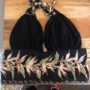REVERSIBLE hand made Hawaiian crop top